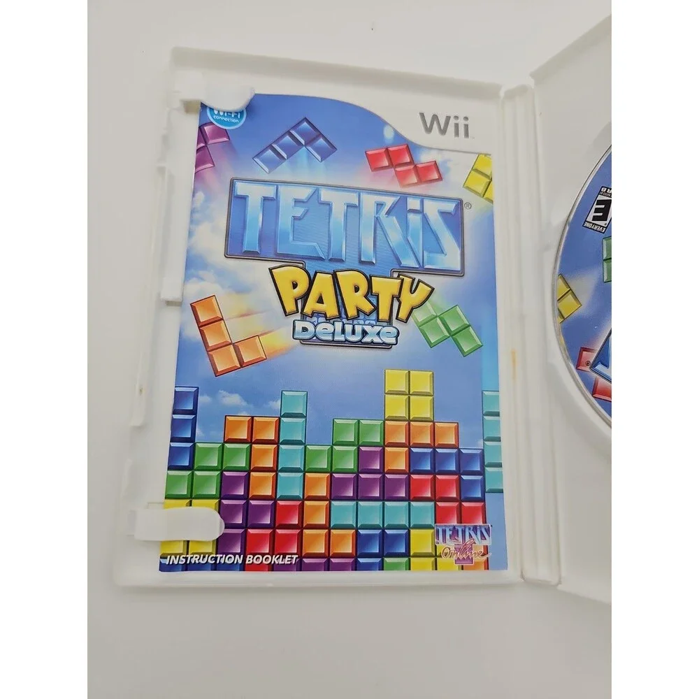 Tetris Party Deluxe (Nintendo Wii 2010) TESTED and Working Complete CIB Works